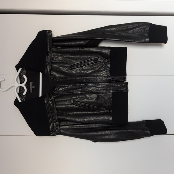 🌸VINCE Dolman Sleeve Leather Jacket EUC - Picture 2 of 14